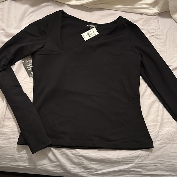 Express Black Asymmetrical Women's Top - Picture 4 of 5